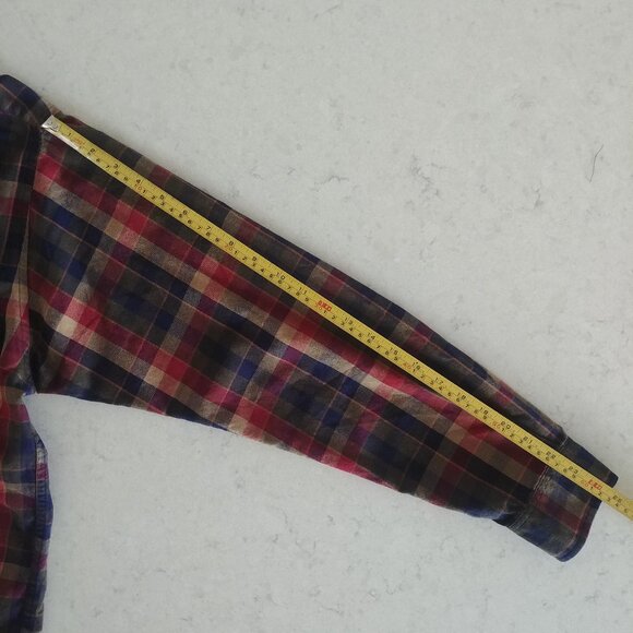 Viyella Men cotton wool made in Canada button down shirt plaid flannel Large - Picture 14 of 16